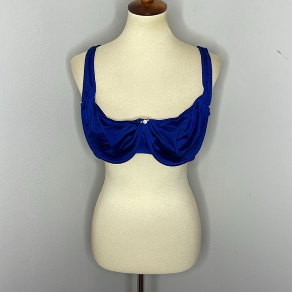 NWT Skims Stretch‎ Satin Underwire Scoop Bra in Neptune - Picture 1 of 8